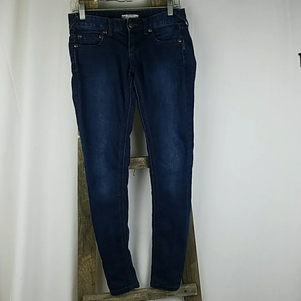 Free People women 26 skinny jeans‎ denim blue grunge gorpcore rugged